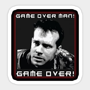 Game Over Man Game Over Quote Aliens Sticker